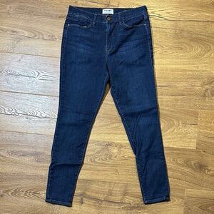 Frame Dark Wash Le High Skinny Jeans Size 30, 27” inseam